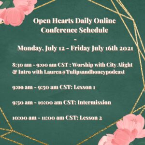 Open Hearts in a Closed World Schedule