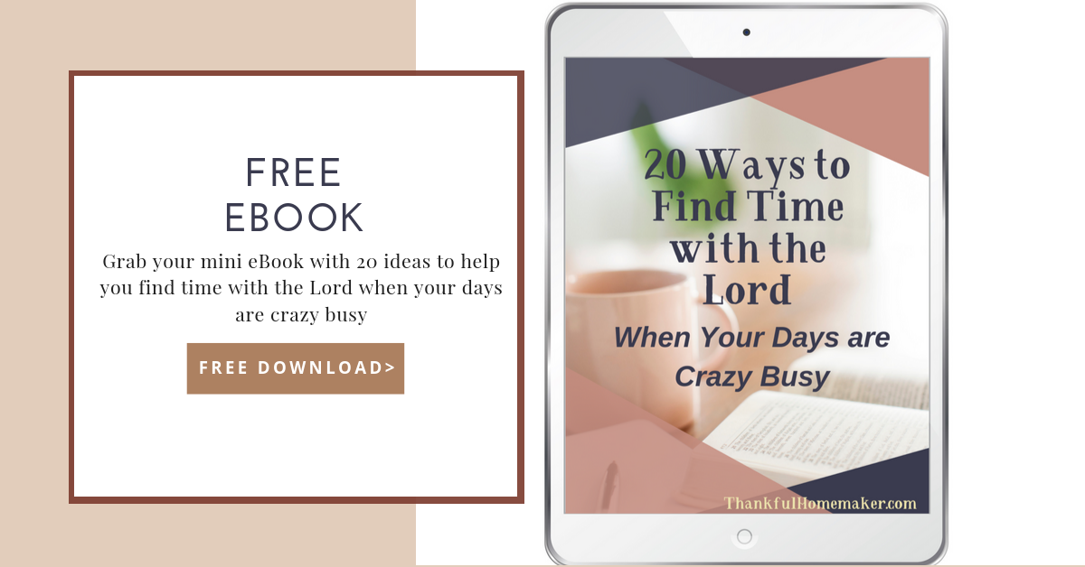 20 Ways to Find Time with the Lord When Your Days are Crazy Busy. {Free PDF Download} @mferrell