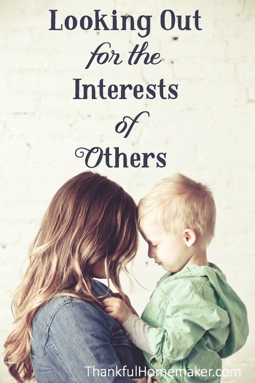 As wives and mothers we spend our days looking to the interests of others. There is much to do in caring for a family and home. @mferrell