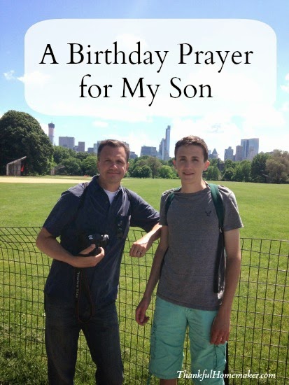 A Birthday Prayer for My Son