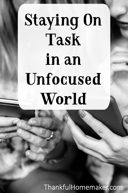 I have a confession to make - I am a bit unfocused.  I have a hard time staying on task and have to work diligently at it. @mferrell