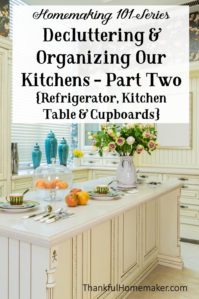 Declutter & Organize Our Kitchens - Part Two {Refrigerator, Cupboards & Kitchen Table} @mferrell