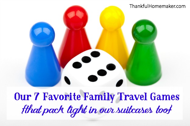 Our 7 Favorite Family Travel Games {that pack light in our suitcases too}