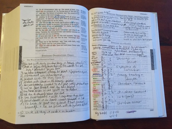 Inductive Bible Study Observation Chart