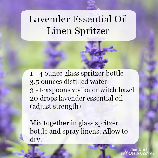 Lavender Essential Oil Linen Spritzer #lavender #essential oils #spritzer-formula @mferrell