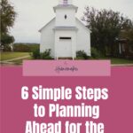 A list of six simple tips to help you prepare for Sunday morning worship with your church family. @thankfulhomemaker