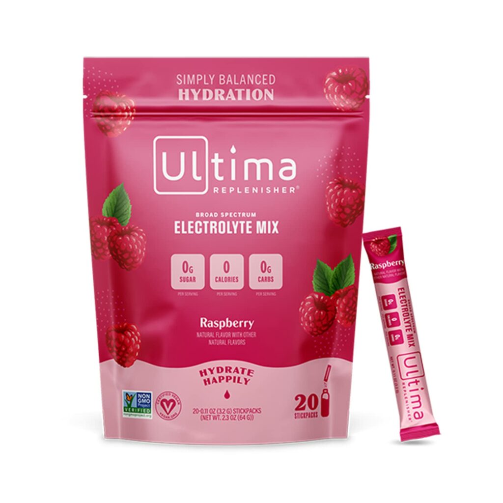 Ultima hydration packets raspberry