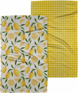 Geometry kitchen towels make great hostess gifts
