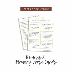 Romans 8 Memory Verse Cards @mferrell