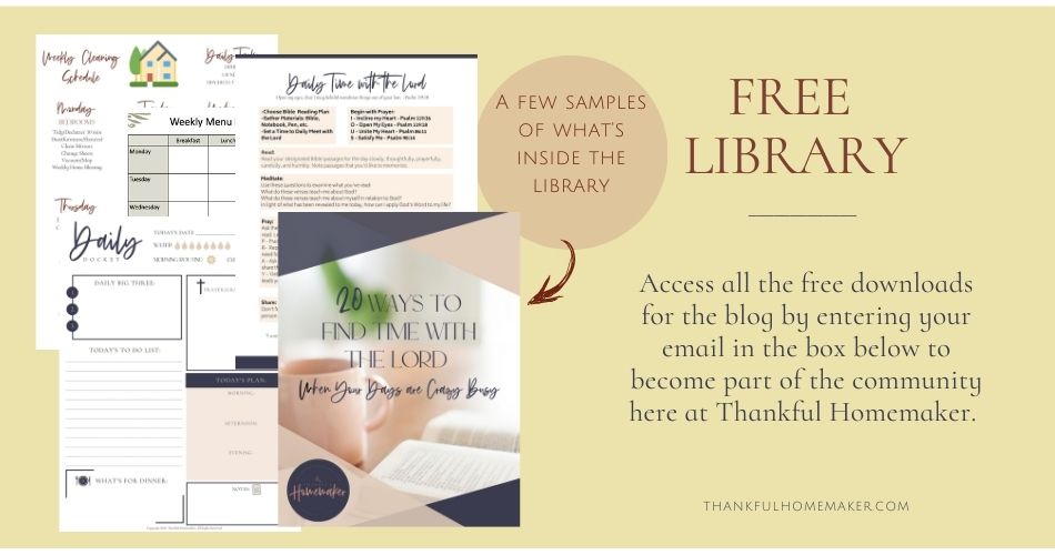 Welcome to our library of free downloads. When you join our community you'll receive access to printables to help you in your homemaking. @mferrell