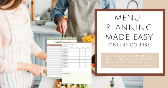 Menu Planning Made Easy Online Course @mferrell