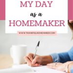 Planning my days as a homemaker helps me keep order and meet my family and others' needs while still getting time to take care of things I love to do too. #planner #homemaking #homemaker #plan #planneraddict @mferrell