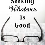 As believers, we all desire to be discerning and wise in our choices. As we mature and grow in our knowledge of the scriptures the hope is we will use that information to make choices in line with God's will. #discernment #allthatsgoodbookreview @mferrell