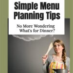 Simple menu planning tips to get dinner on the table in a matter of minutes each week and avoid the dreaded question, "What's for Dinner?" #menuplanning #menuplan #healthymealplanning #mealplanning @thankfulhomemaker