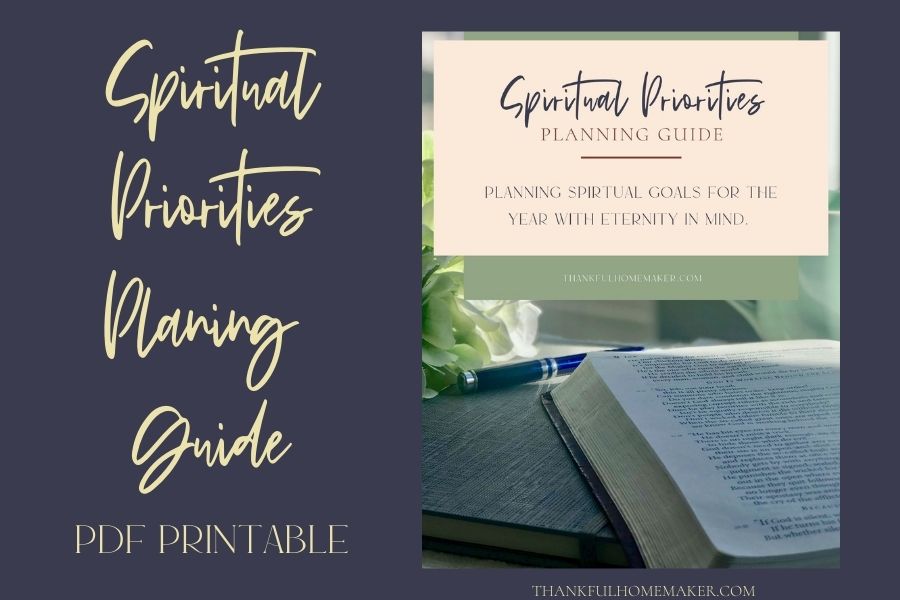 Spiritual Priorities Planning Guide PDF @thankfulhomemaker