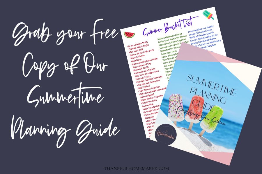 Summertime Planning Guide PDF @thankfulhomemaker