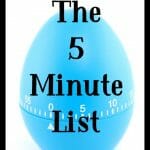 My 5-minute list is a go-to in those moments that you find yourself waiting and not sure what to do with those few extra minutes. @mferrell