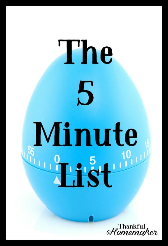 My 5-minute list is a go-to in those moments that you find yourself waiting and not sure what to do with those few extra minutes. @mferrell